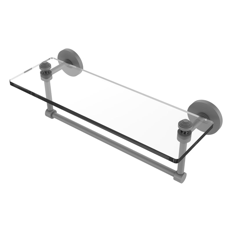 Southbeach Collection Glass Vanity Shelf  with Integrated Towel Bar