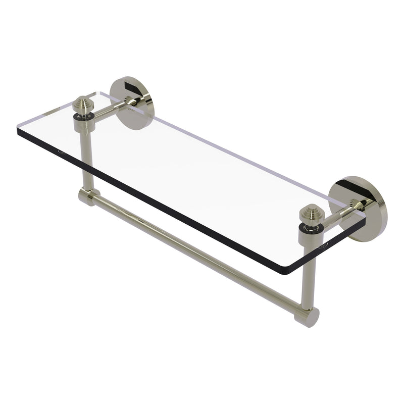 Southbeach Collection Glass Vanity Shelf  with Integrated Towel Bar