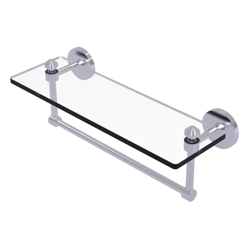 Southbeach Collection Glass Vanity Shelf  with Integrated Towel Bar