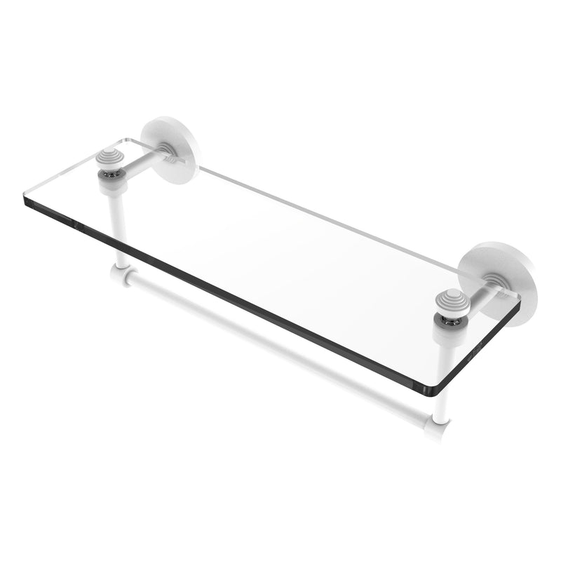 Southbeach Collection Glass Vanity Shelf  with Integrated Towel Bar