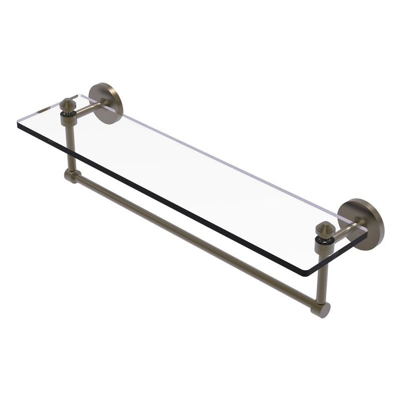 Southbeach Collection Glass Vanity Shelf  with Integrated Towel Bar