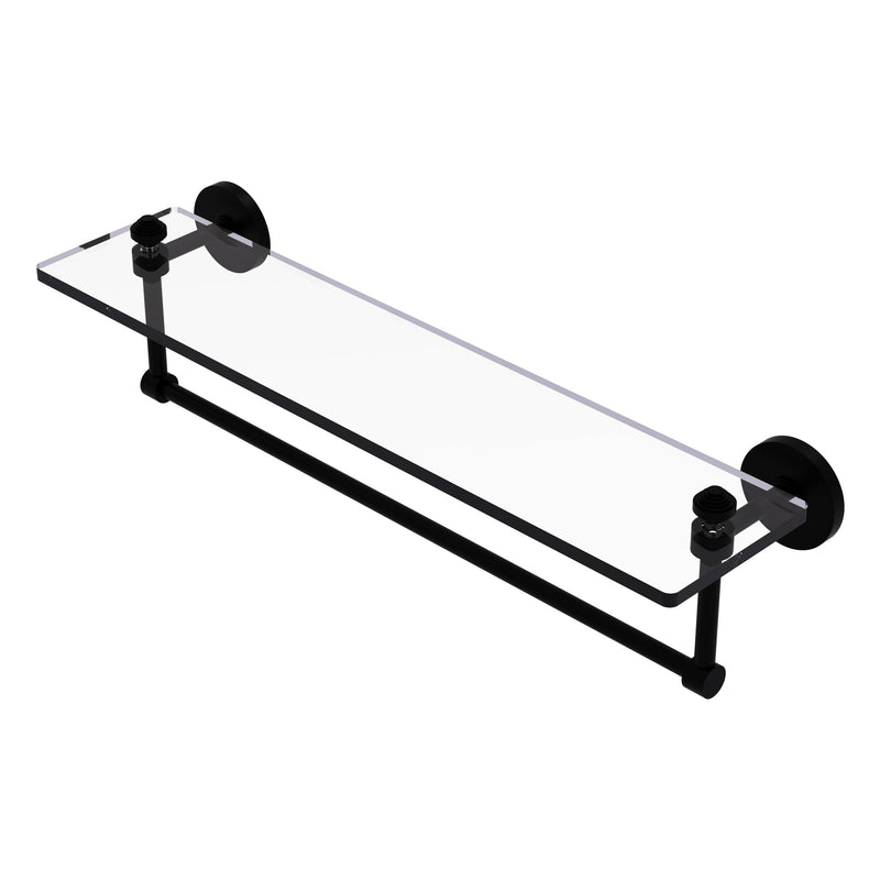 Southbeach Collection Glass Vanity Shelf  with Integrated Towel Bar