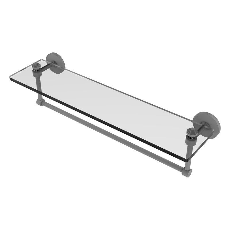 Southbeach Collection Glass Vanity Shelf  with Integrated Towel Bar