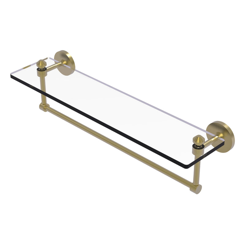 Southbeach Collection Glass Vanity Shelf  with Integrated Towel Bar