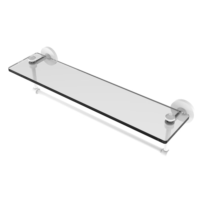 Southbeach Collection Glass Vanity Shelf  with Integrated Towel Bar