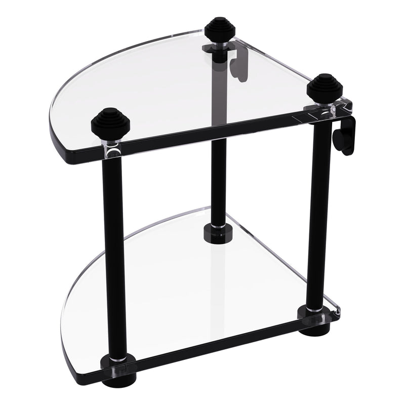 Two Tier Corner Glass Shelf