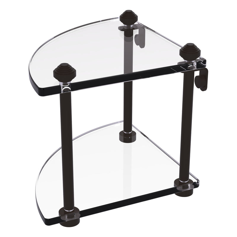 Two Tier Corner Glass Shelf