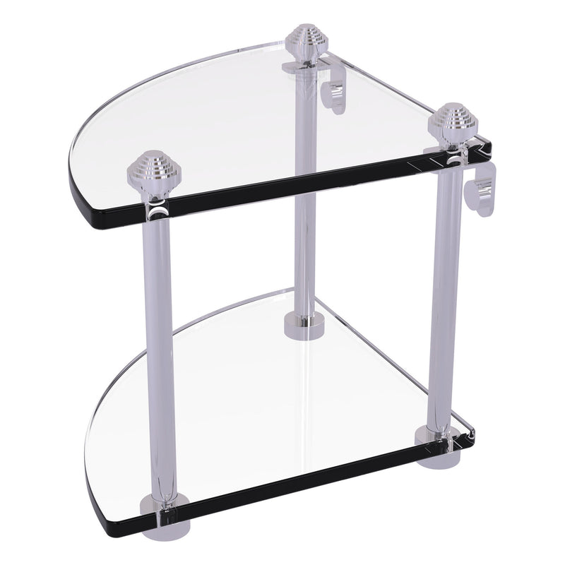 Two Tier Corner Glass Shelf