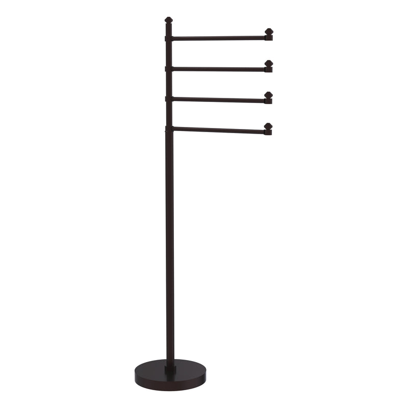 Freestanding 4 Pivoting Swing Arm Towel Stand