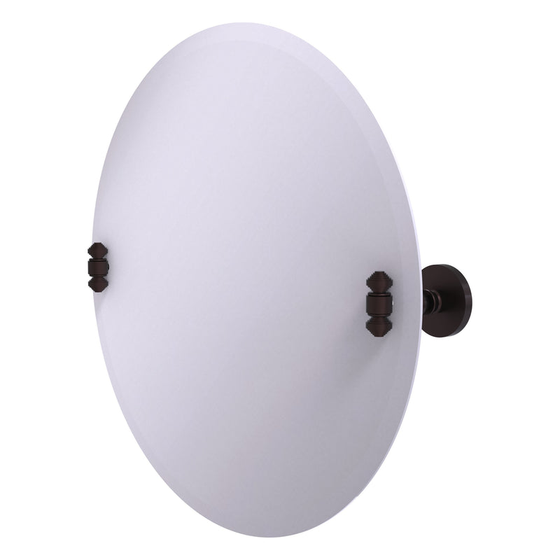 Frameless Round Tilt Mirror with Beveled Edge