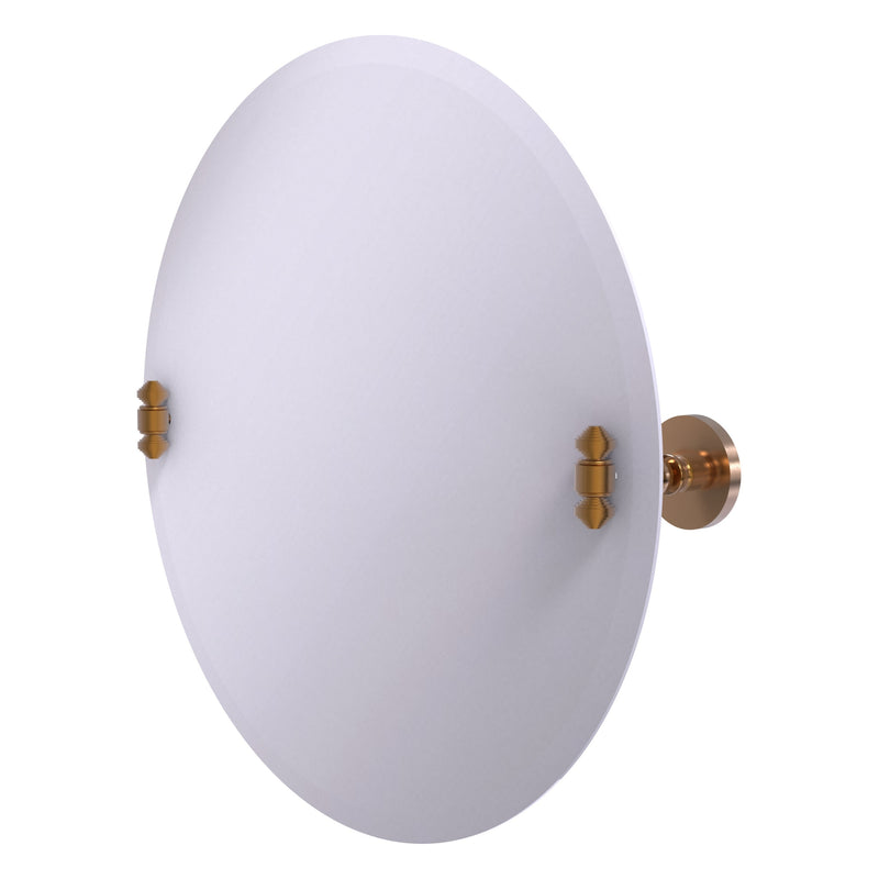 Frameless Round Tilt Mirror with Beveled Edge