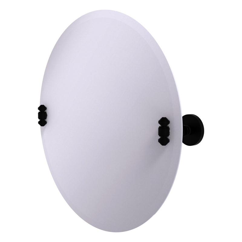 Frameless Round Tilt Mirror with Beveled Edge