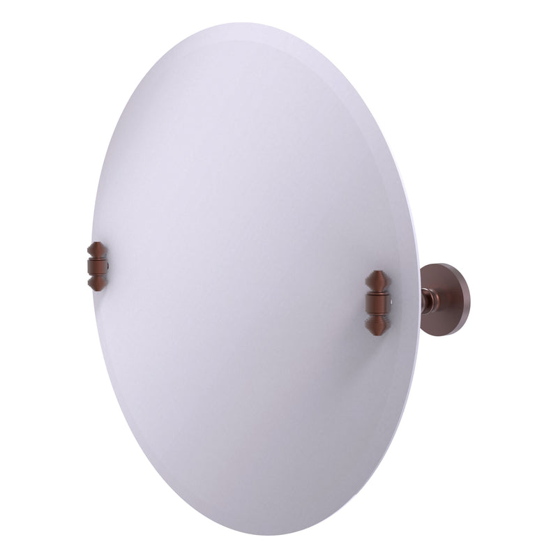 Frameless Round Tilt Mirror with Beveled Edge