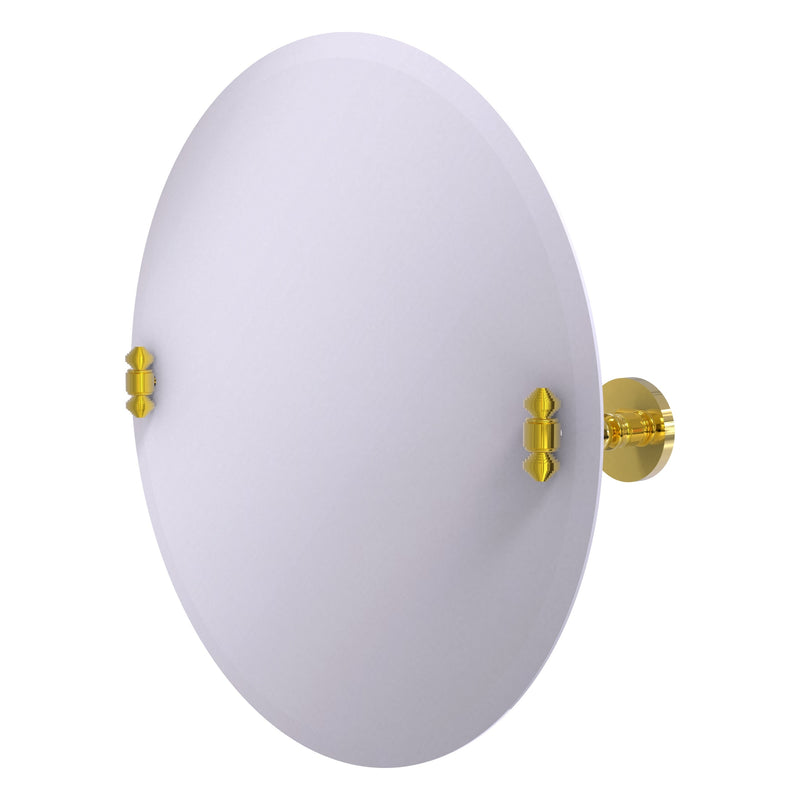 Frameless Round Tilt Mirror with Beveled Edge