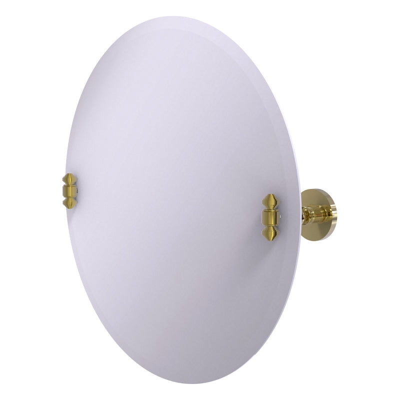 Frameless Round Tilt Mirror with Beveled Edge