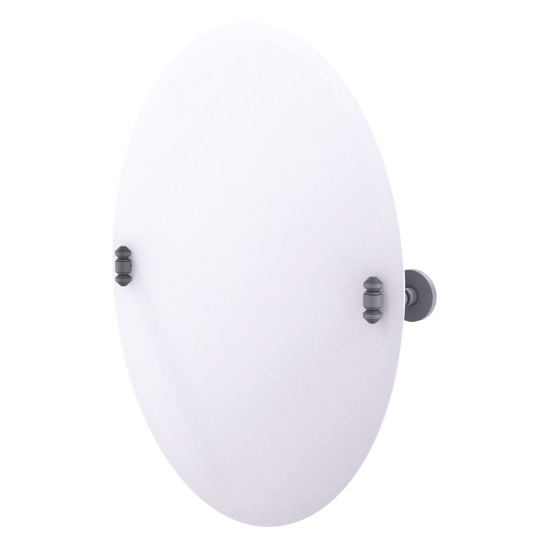 Frameless Oval Tilt Mirror with Beveled Edge