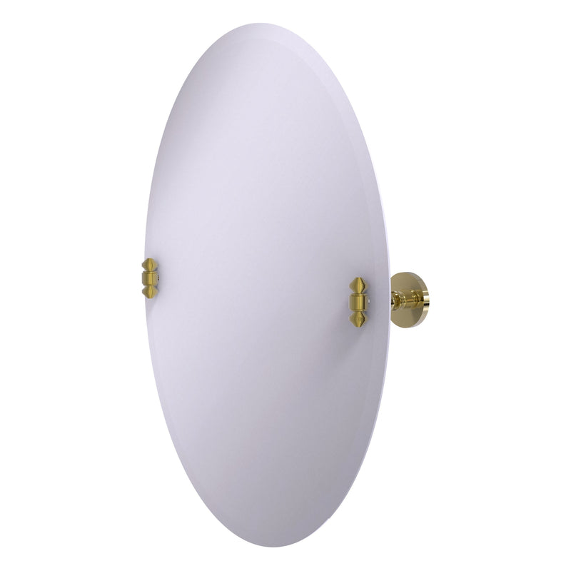 Frameless Oval Tilt Mirror with Beveled Edge