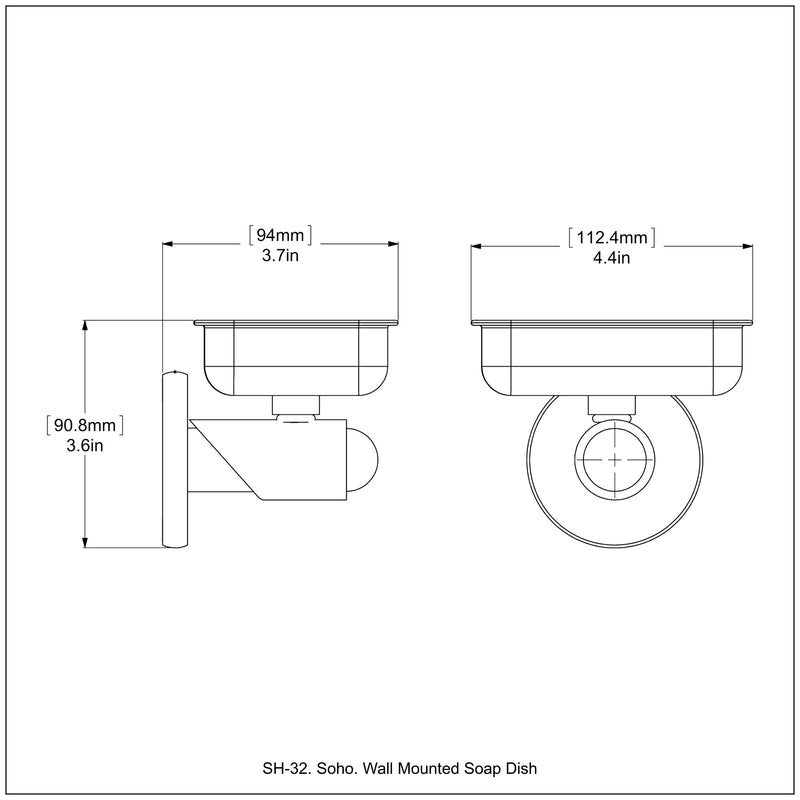 Soho Collection Wall Mounted Soap Dish