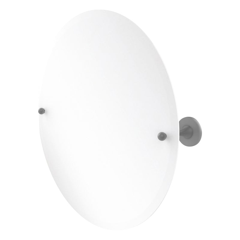 Shadwell Collection Frameless Round Tilt Mirror with Beveled Edge