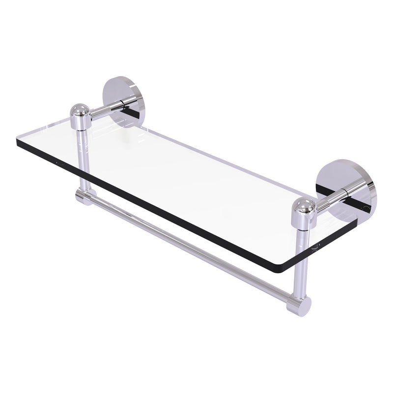 Tango Collection Glass Vanity Shelf  with Integrated Towel Bar