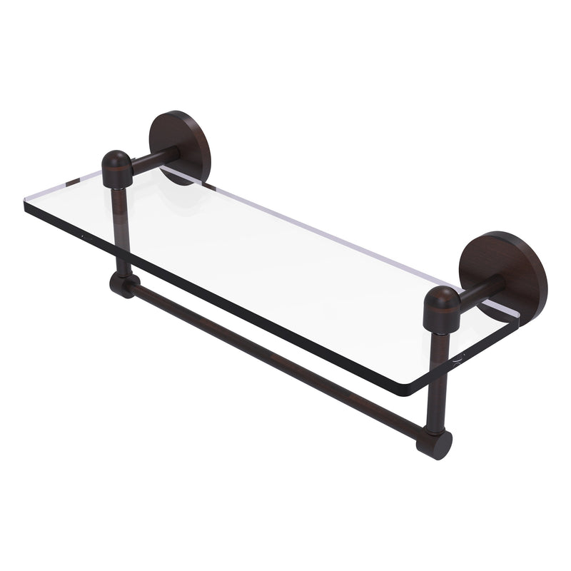 Tango Collection Glass Vanity Shelf  with Integrated Towel Bar