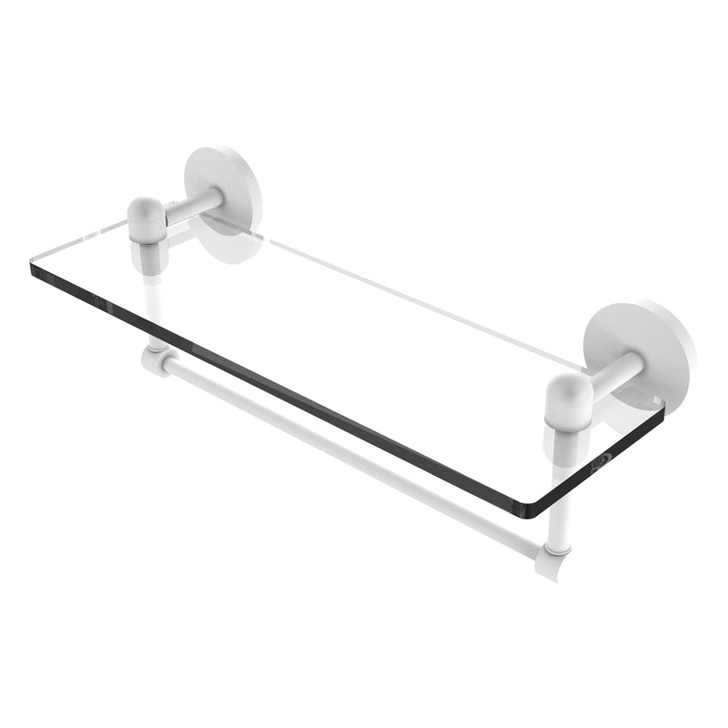 Tango Collection Glass Vanity Shelf  with Integrated Towel Bar