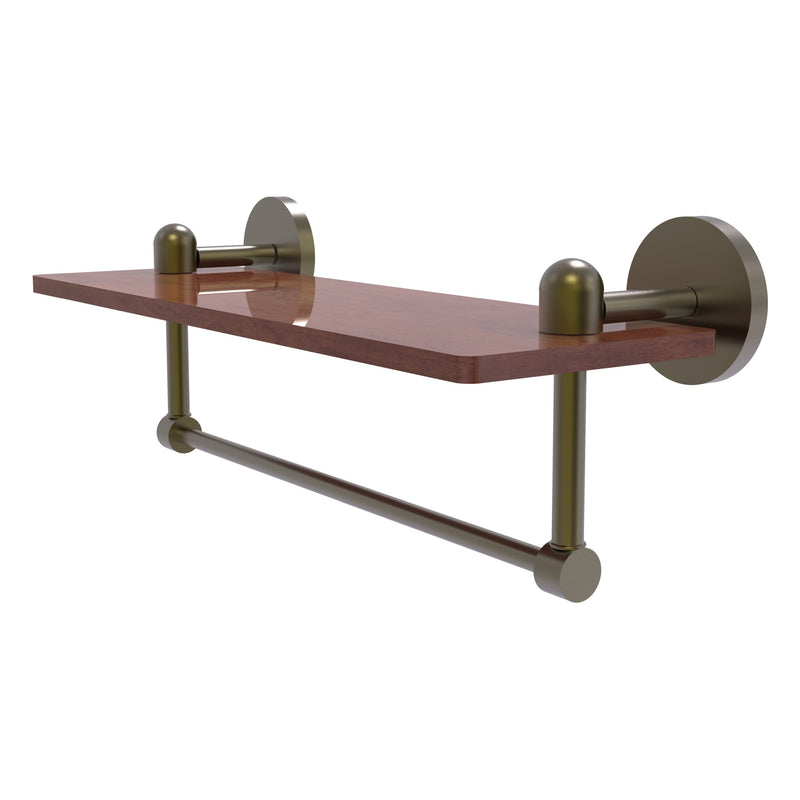 Tango Collection Solid IPE Ironwood Shelf with Integrated Towel Bar