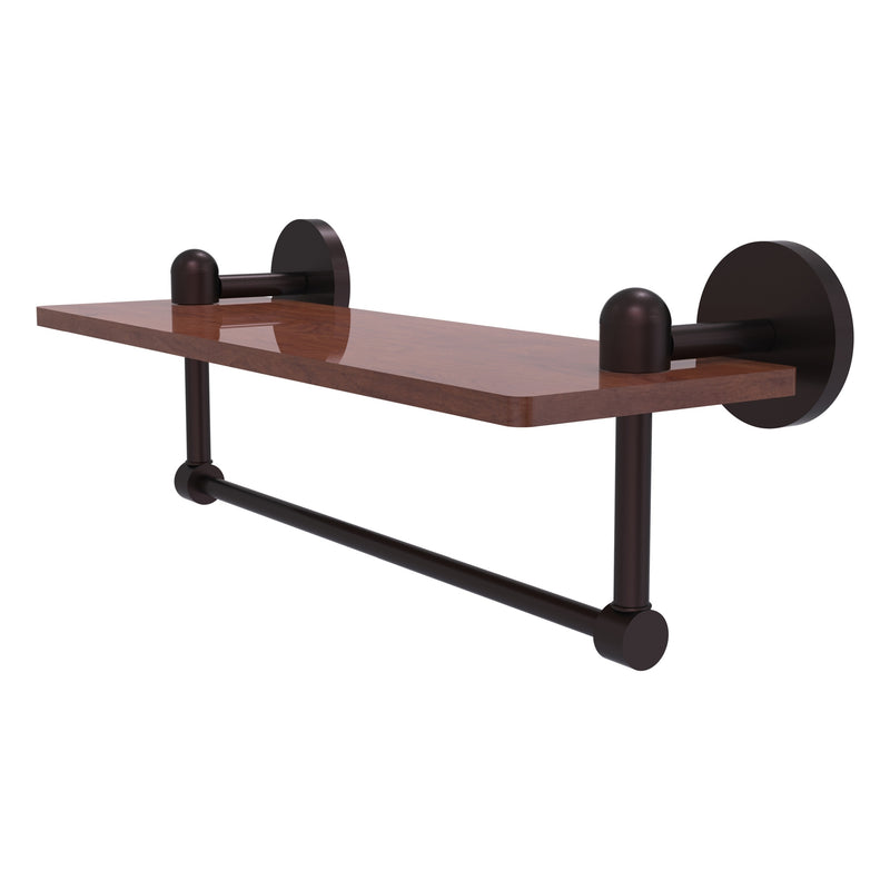 Tango Collection Solid IPE Ironwood Shelf with Integrated Towel Bar