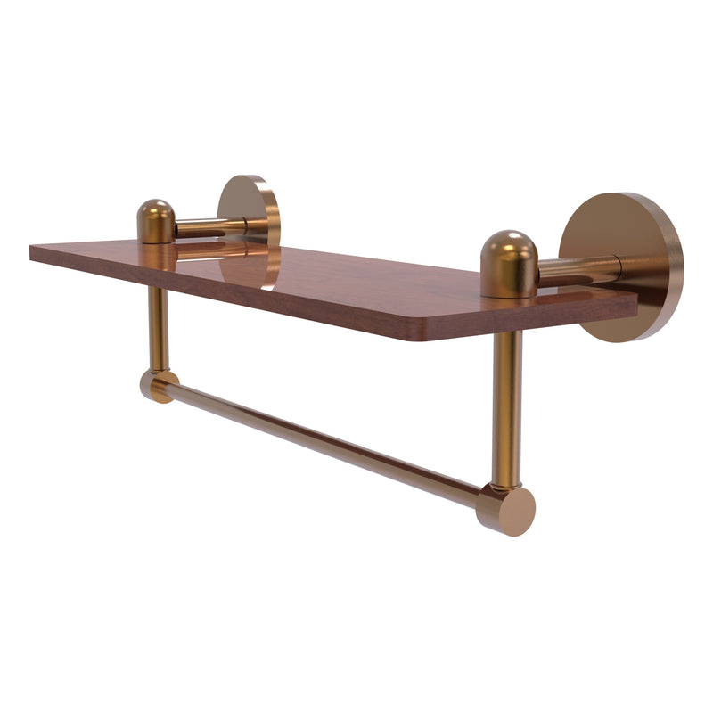 Tango Collection Solid IPE Ironwood Shelf with Integrated Towel Bar