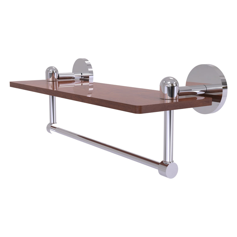 Tango Collection Solid IPE Ironwood Shelf with Integrated Towel Bar