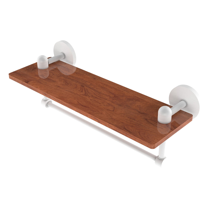 Tango Collection Solid IPE Ironwood Shelf with Integrated Towel Bar