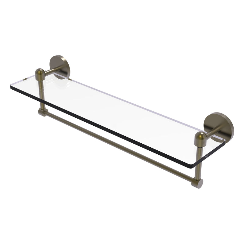 Tango Collection Glass Vanity Shelf  with Integrated Towel Bar