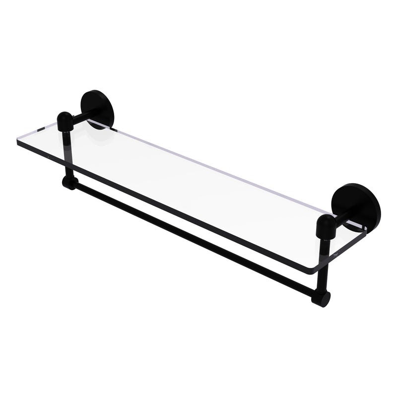 Tango Collection Glass Vanity Shelf  with Integrated Towel Bar