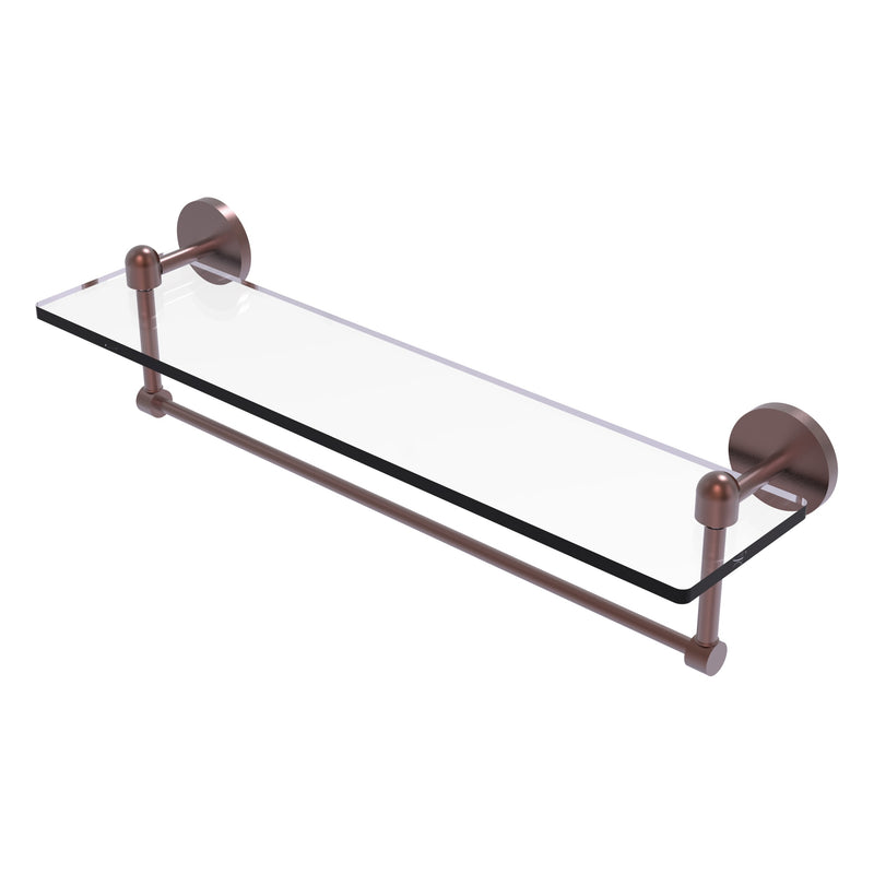 Tango Collection Glass Vanity Shelf  with Integrated Towel Bar