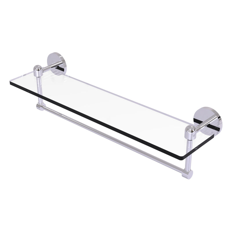 Tango Collection Glass Vanity Shelf  with Integrated Towel Bar