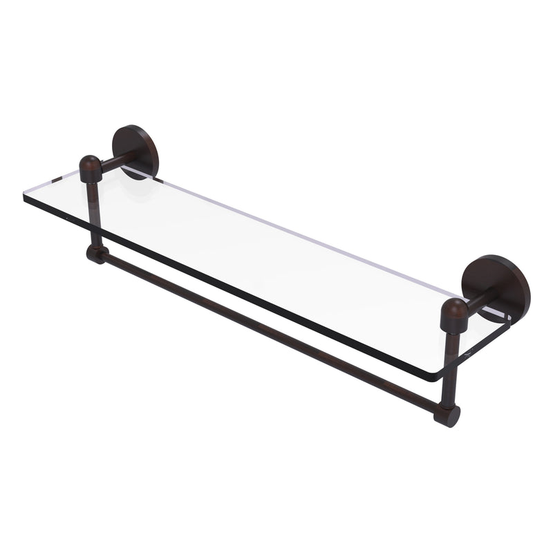 Tango Collection Glass Vanity Shelf  with Integrated Towel Bar