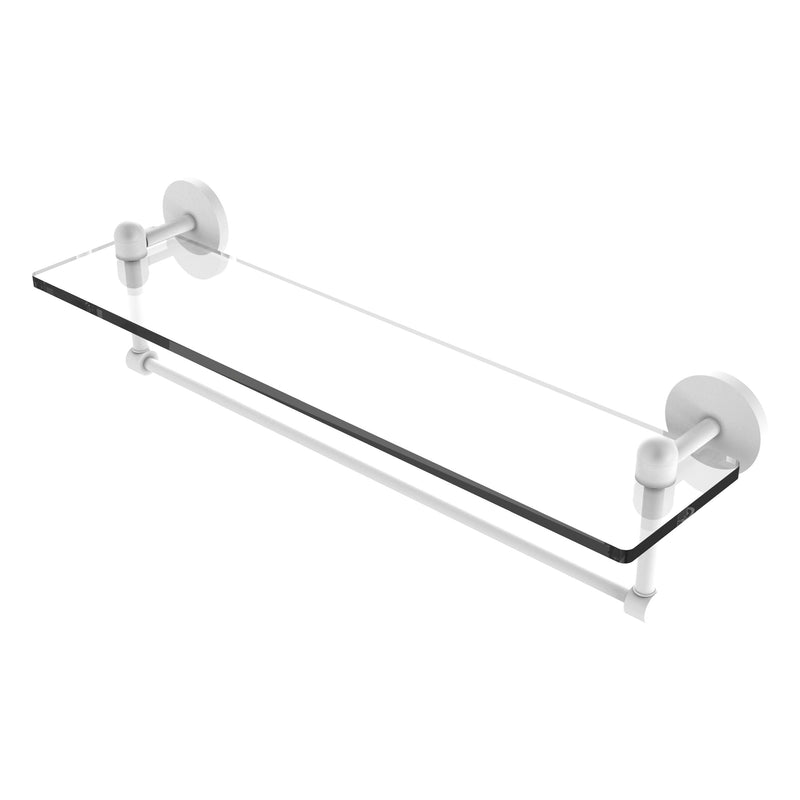 Tango Collection Glass Vanity Shelf  with Integrated Towel Bar