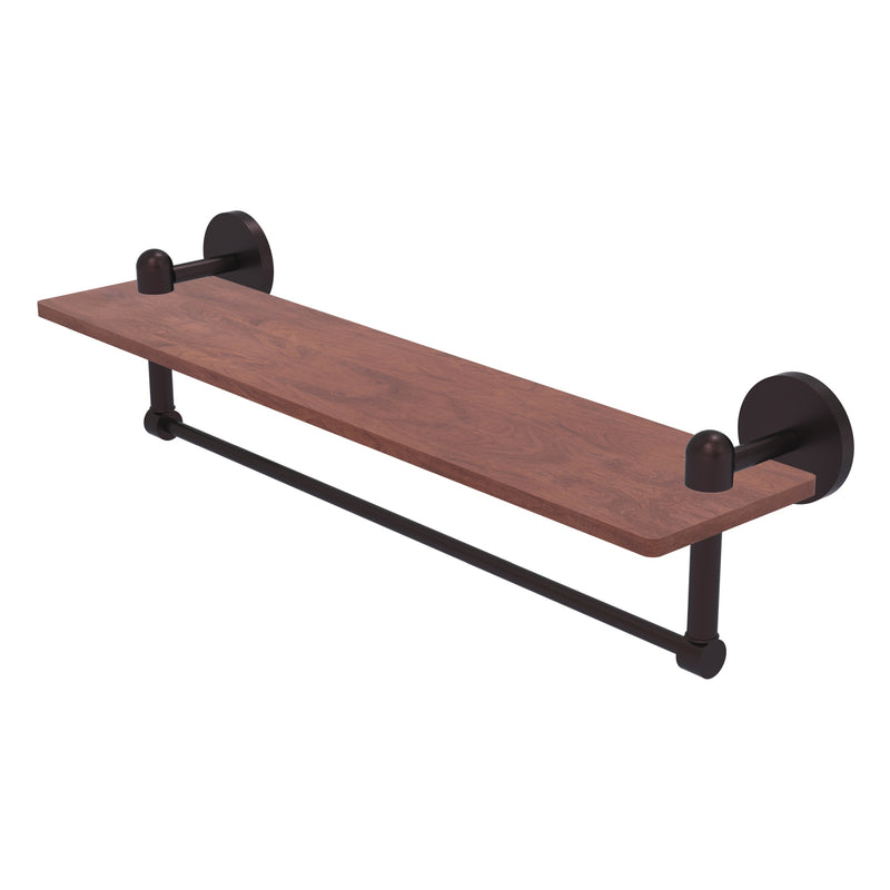 Tango Collection Solid IPE Ironwood Shelf with Integrated Towel Bar