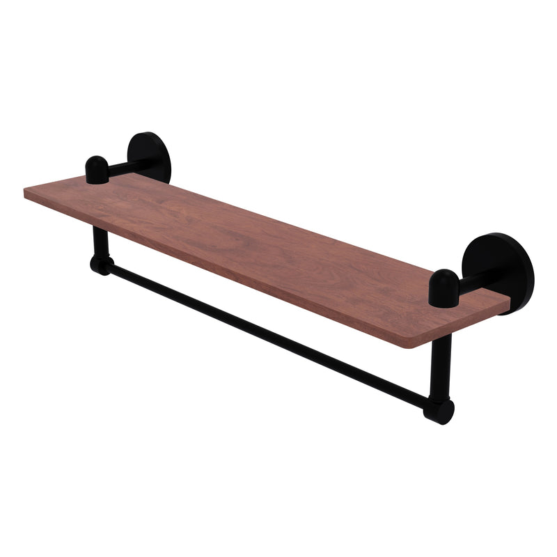 Tango Collection Solid IPE Ironwood Shelf with Integrated Towel Bar