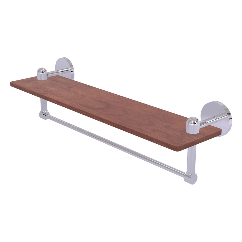 Tango Collection Solid IPE Ironwood Shelf with Integrated Towel Bar