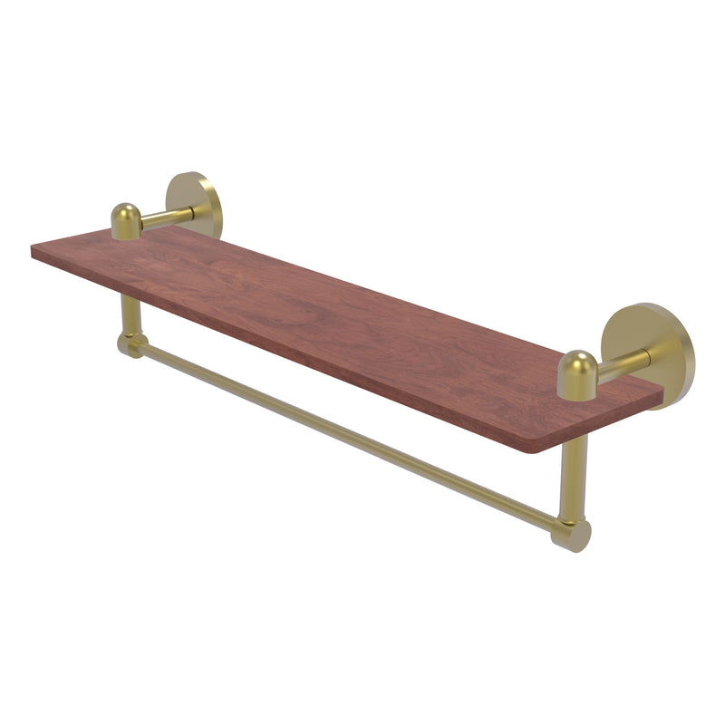 Tango Collection Solid IPE Ironwood Shelf with Integrated Towel Bar