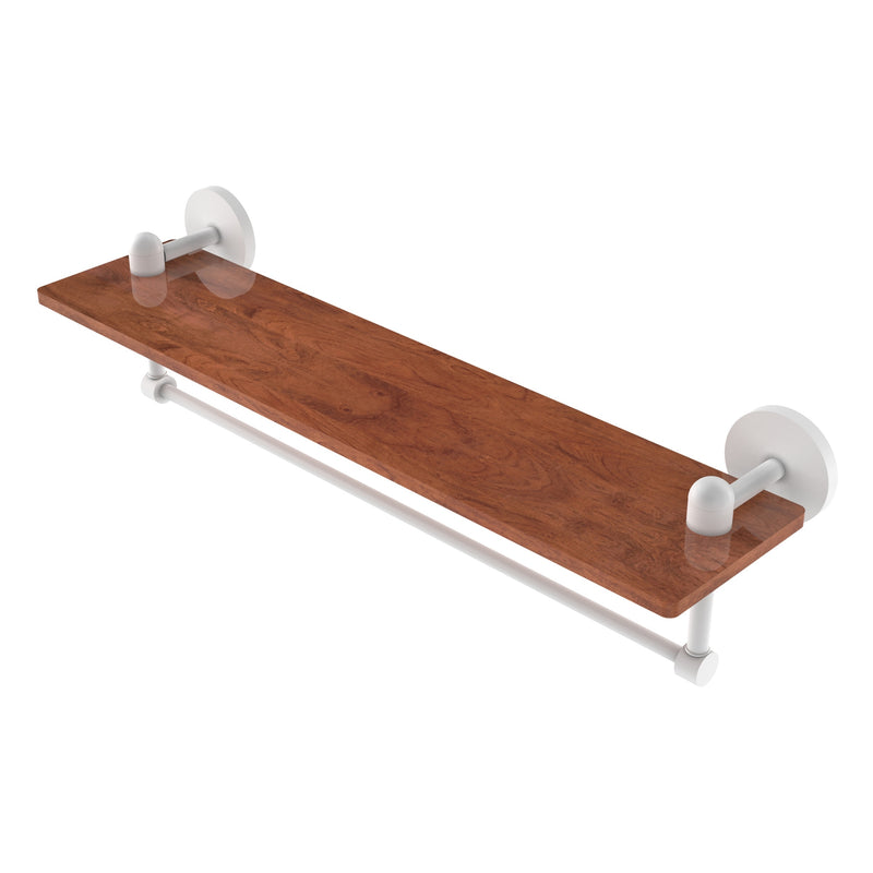 Tango Collection Solid IPE Ironwood Shelf with Integrated Towel Bar