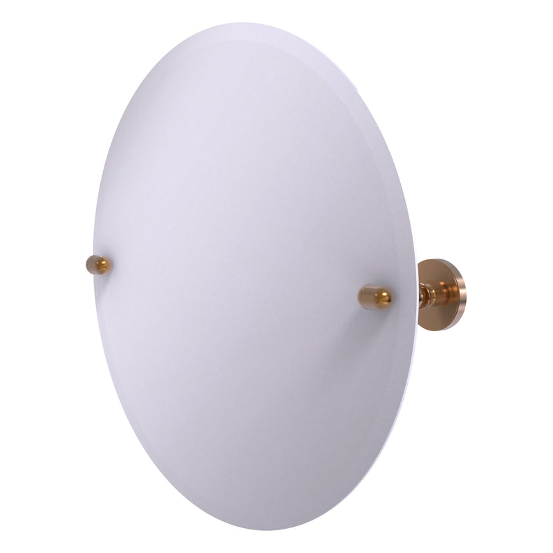 Frameless Round Tilt Mirror with Beveled Edge