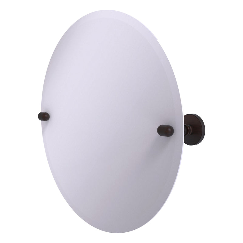 Frameless Round Tilt Mirror with Beveled Edge