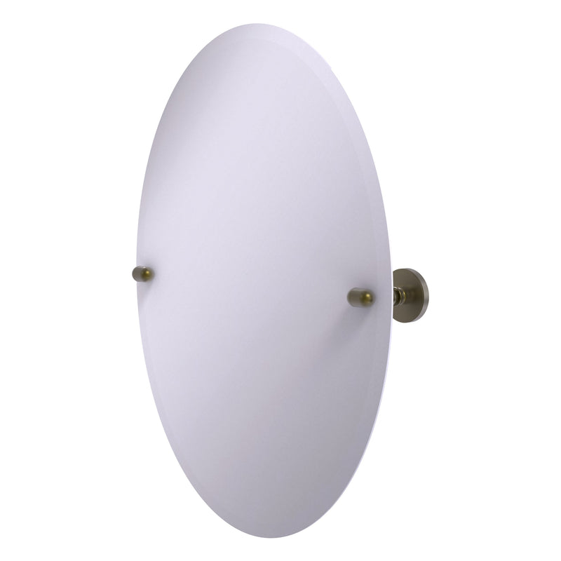 Frameless Oval Tilt Mirror with Beveled Edge