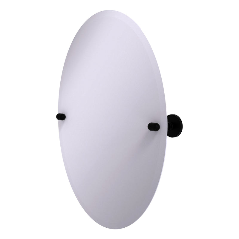 Frameless Oval Tilt Mirror with Beveled Edge