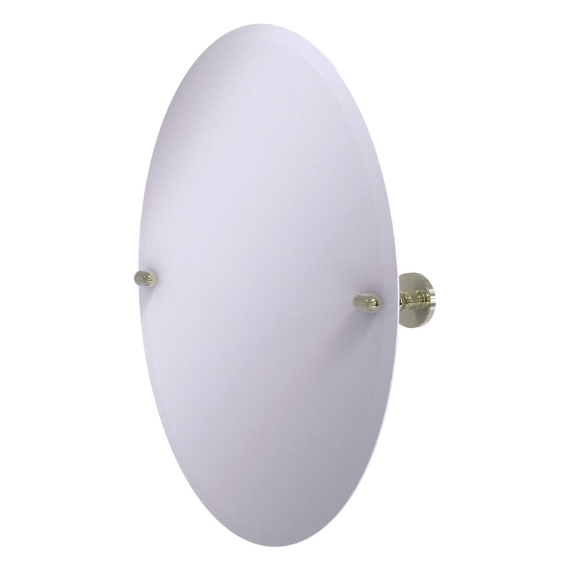 Frameless Oval Tilt Mirror with Beveled Edge