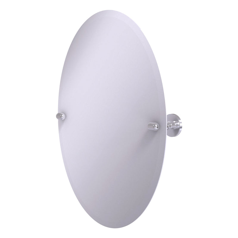 Frameless Oval Tilt Mirror with Beveled Edge