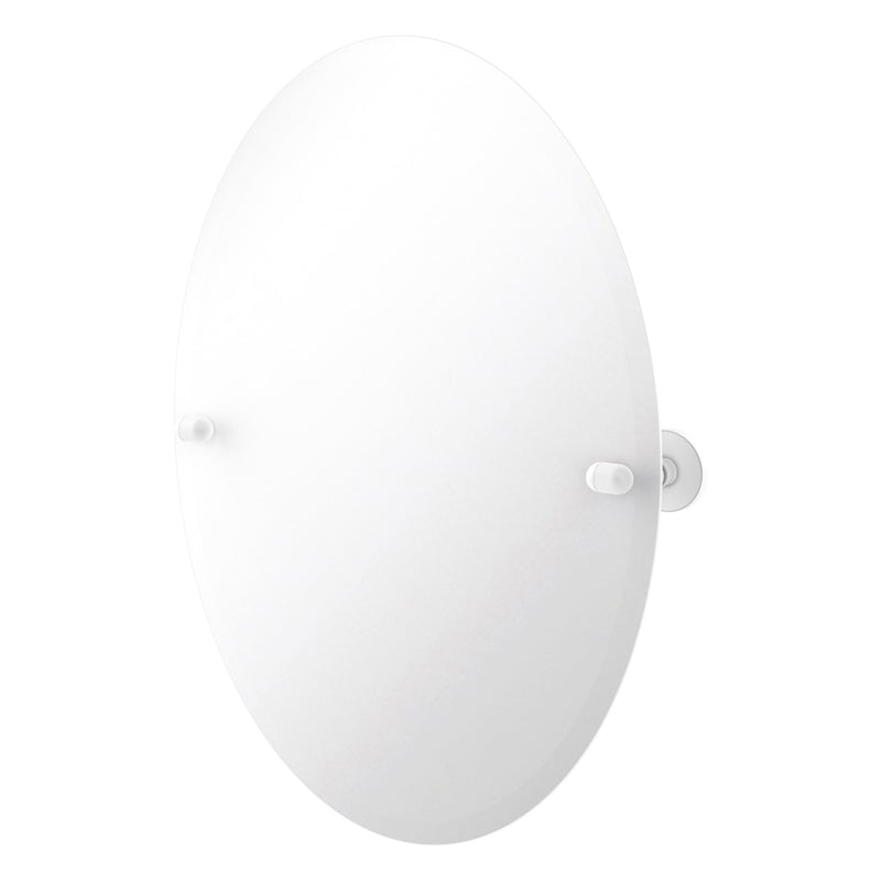 Frameless Oval Tilt Mirror with Beveled Edge