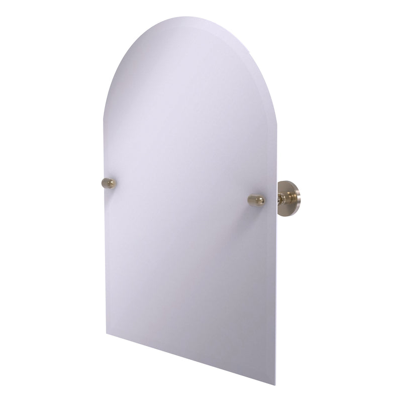 Frameless Arched Top Tilt Mirror with Beveled Edge